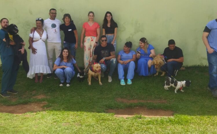  CÃES FRANCISCO, TEREZA, GAIA, OLIVER E PHOEBE GARANTEM O SUCESSO DA PET TERAPIA DA SANTA CASA DE VINHEDO