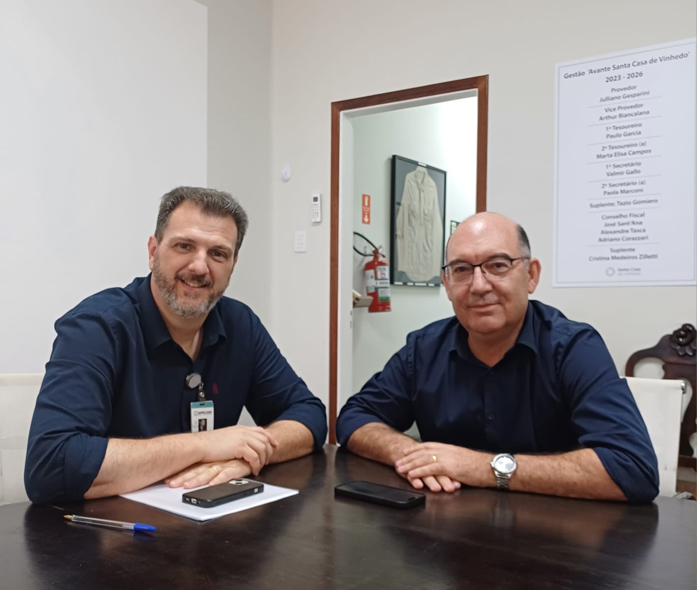  JAIME CRUZ, EX-PREFEITO DE VINHEDO, VISITA O PROVEDOR DA SANTA CASA JULLIANO GASPARINI