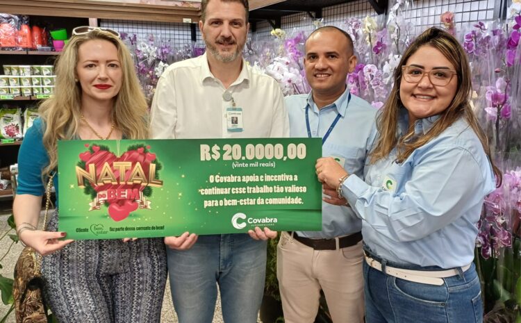  SANTA CASA DE VINHEDO RECEBE CHEQUE SIMBÓLICO DA CAMPANHA ‘NATAL DO BEM’ DO COVABRA