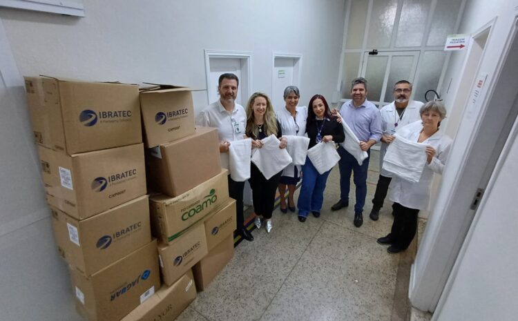 LOJA HAVAN, DE VALINHOS, DOA DUZENTAS TOALHAS DE BANHO À SANTA CASA DE VINHEDO